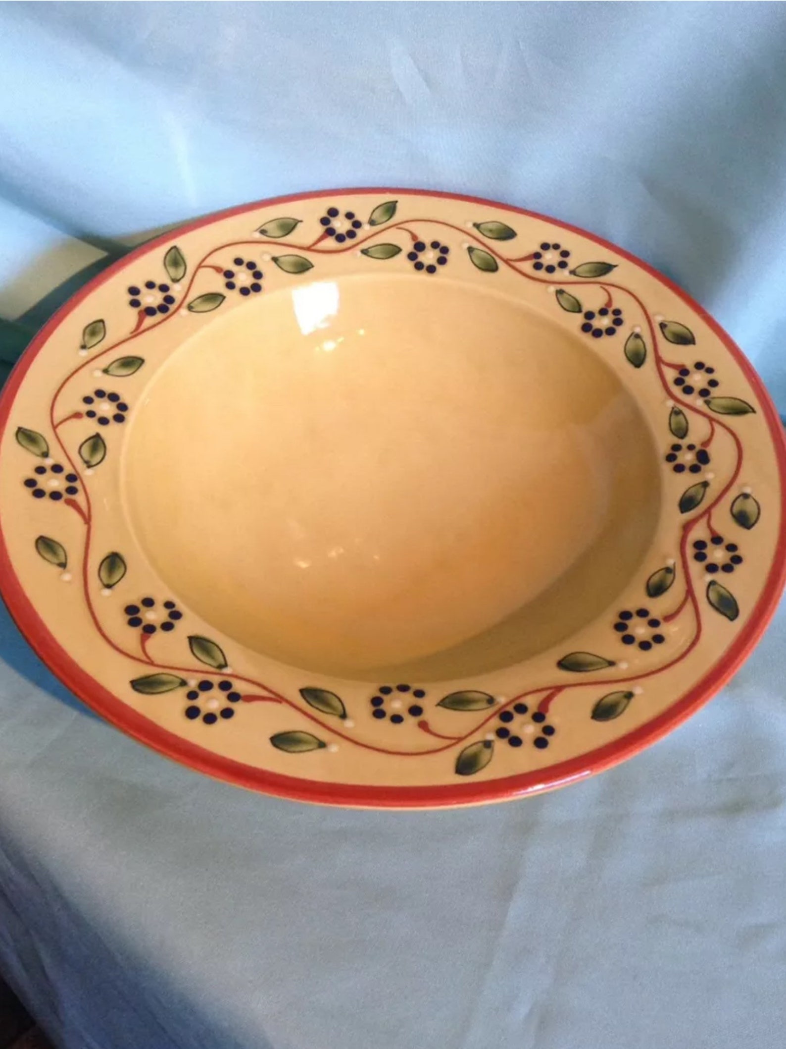 Williams Sonoma 14 Inch Serving Bowl Handpainted Italian Etsy