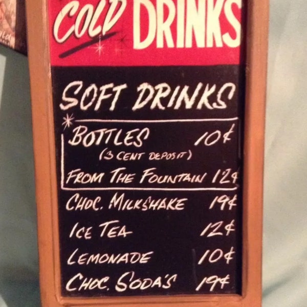 Retro Vintage “Cold Drink” Sign By Tom Baldwin Ohio Wholesale