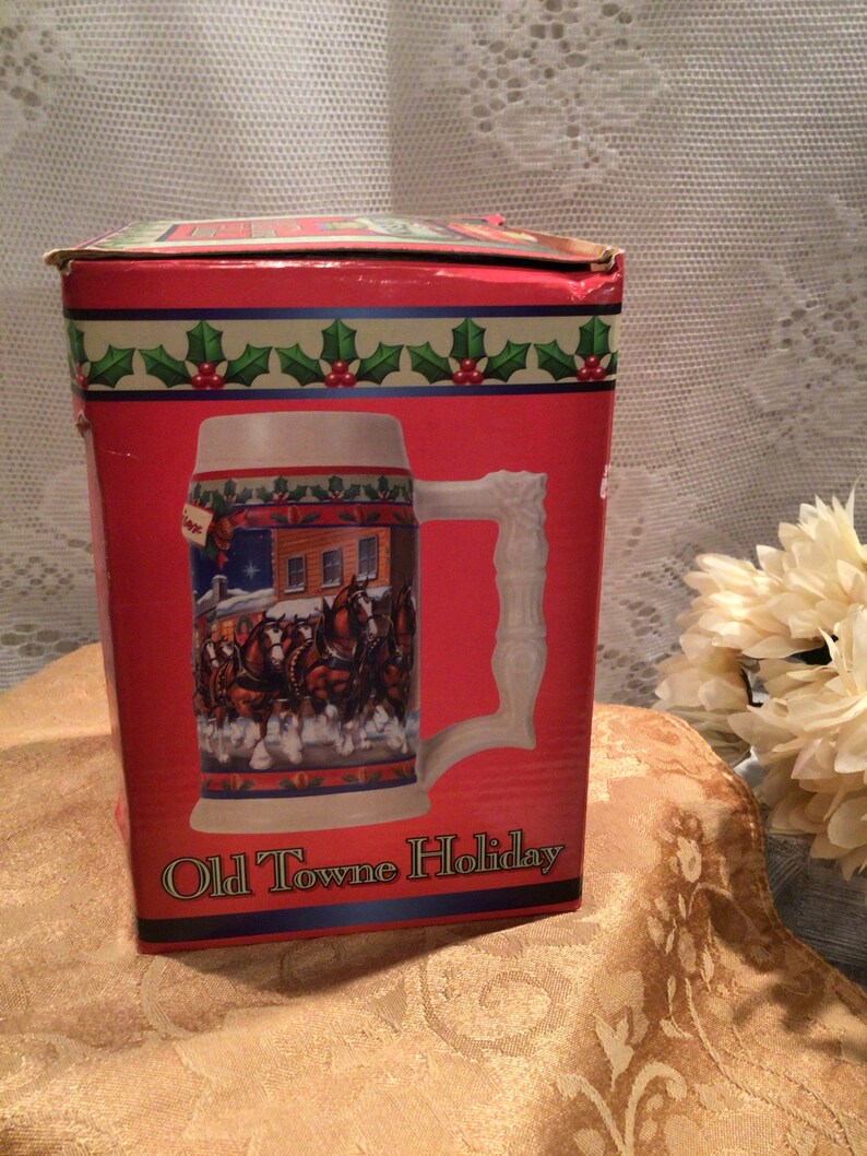 2003 NIB Budweiser Christmas Stein old Town Holiday CS560 Etsy