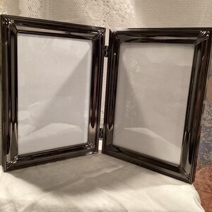 Black Onyx Metal 5x7 Photo Frame Stand Double Frames