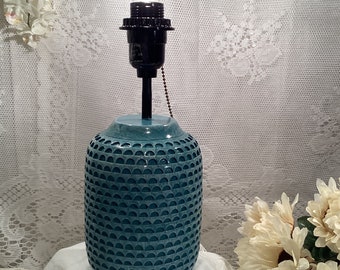 Turquoise Half Moon Design Table Lamp