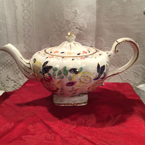 Gold Trim Teapot Etsy
