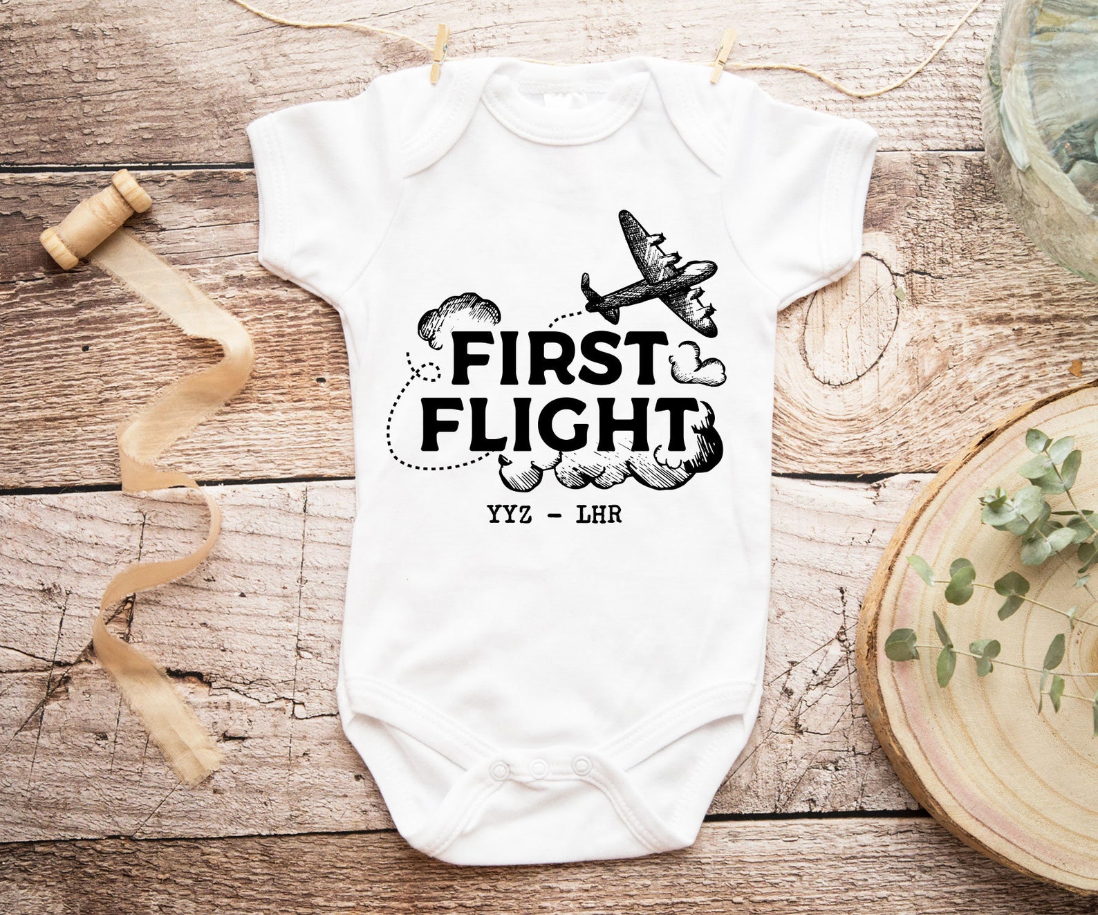 First Flight Onesie® Airplane Onesie Vintage Inspired Plane Etsy