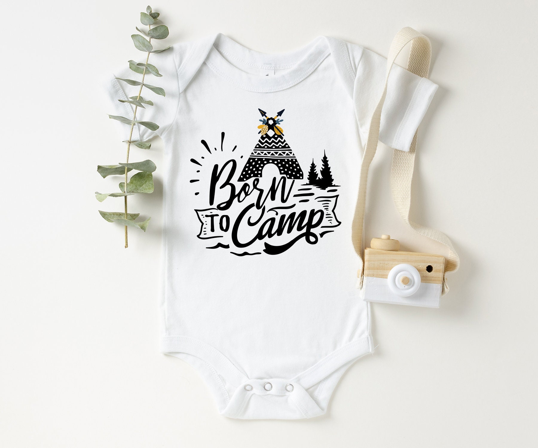 Born To Camp Baby Onesie® Baby Clothes Camp Onesie Funny Etsy