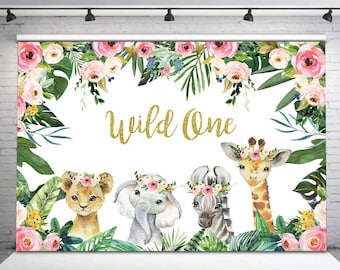 Golden Glitter Wild One Animals Photography Background Safari Jungle Theme Birthday Party Backdrop Tropical Baby Shower Cake Table Decora Golden Glitter Wild One Animals Photography Background Safari Jungle Theme Birthday Party Backdrop Tropical Baby Shower Cake Table Decora