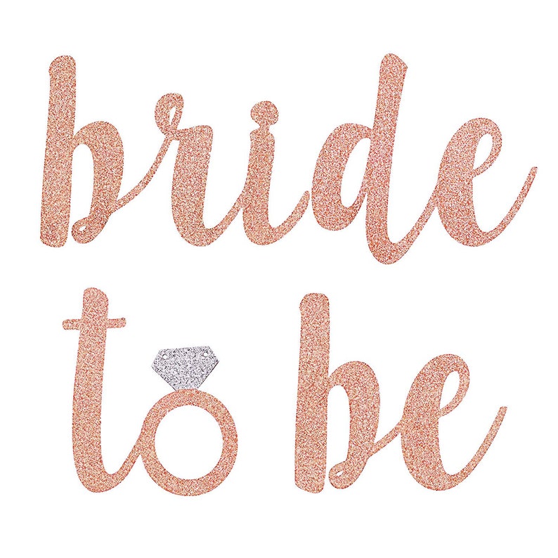 Bachelorette Party Decorations Rose Pink Glittery Bride to Be Banner Bride To Be Banner Bridal Shower Decorations