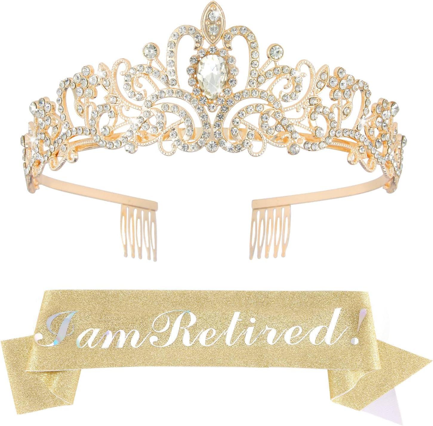Retirement Sash & Rhinestone Tiara Set, I display picture 3