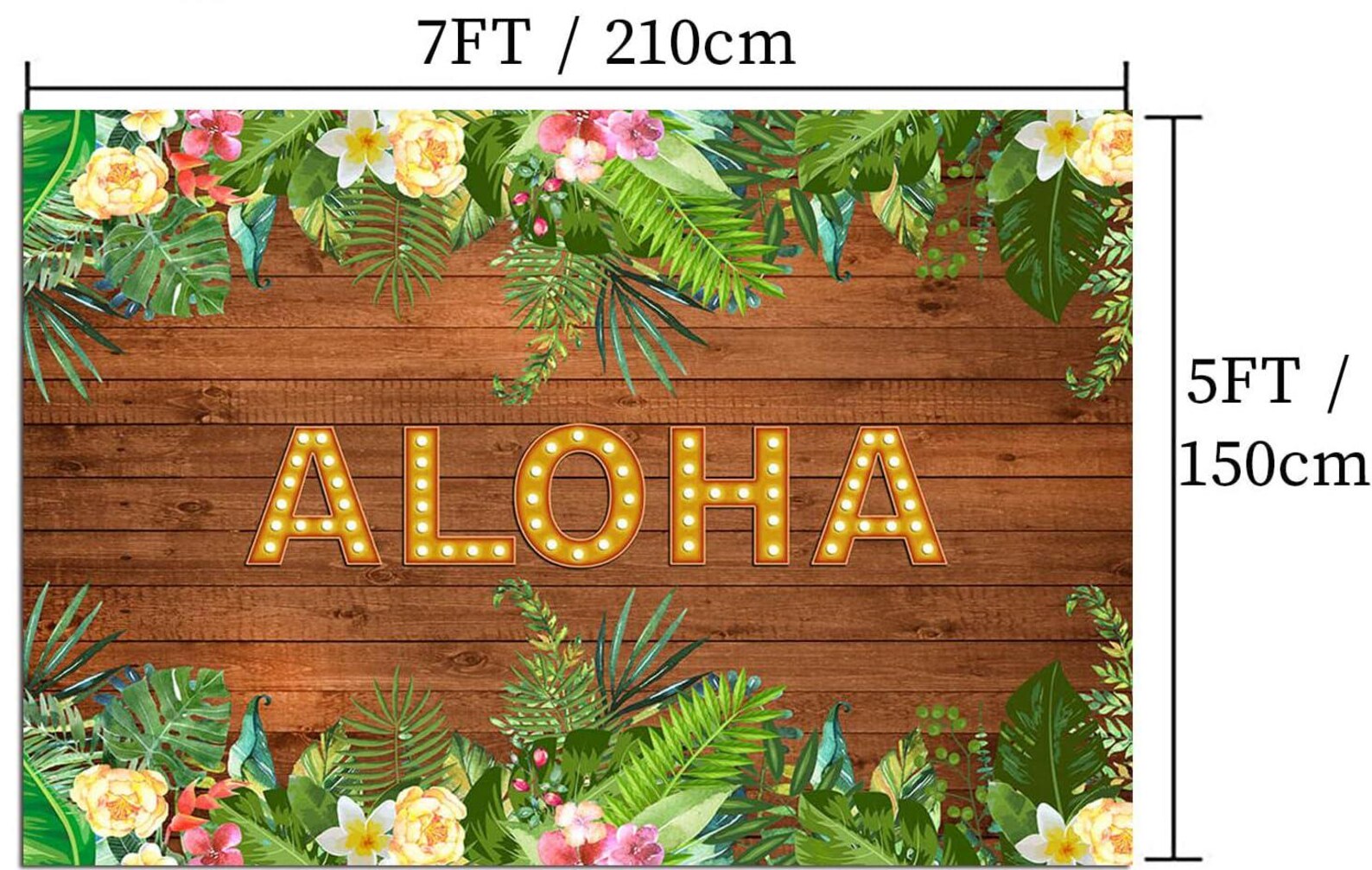 Aloha Rustic Wooden Backdrop Summer Tropical Hawaiian Beach Luau Party ...