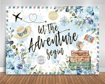 Swepuck 72x43inch Fabric Let The Adventure Begin Backdrop - View #13