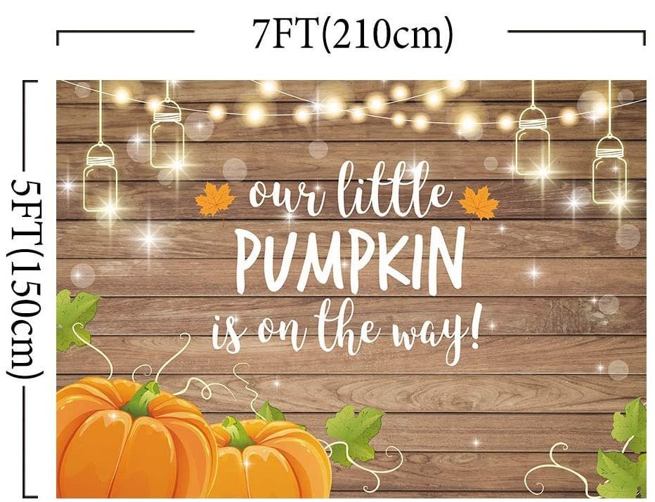 „A Little Pumpkin Is On The Way“ – Glitzer-Banner Für Babyparty, Herbst & Thanksgiving