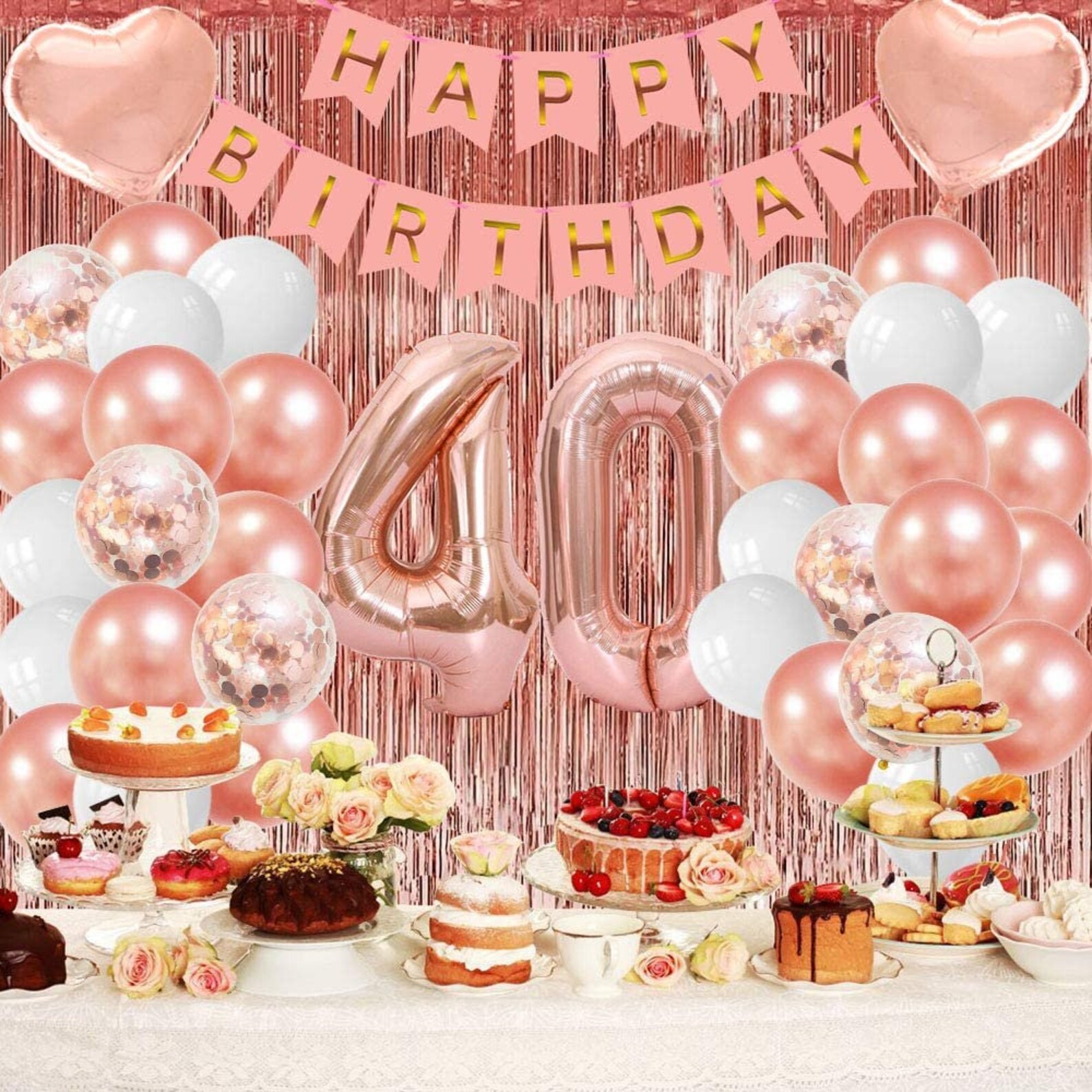 40th BIRTHDAY DECORATIONS for Her Party Supplies Decorations - Etsy