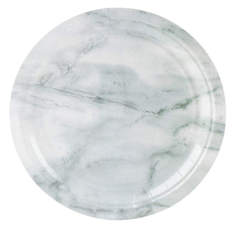 Marble Tableware Serves 24 Cups and Forks Napkins Marble Party Supplies Spoons Knives Marble Paper Plates