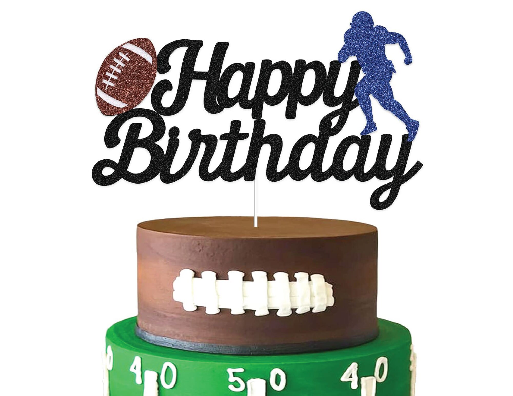 Football Cake Topper Football Birthday Football Party Etsy