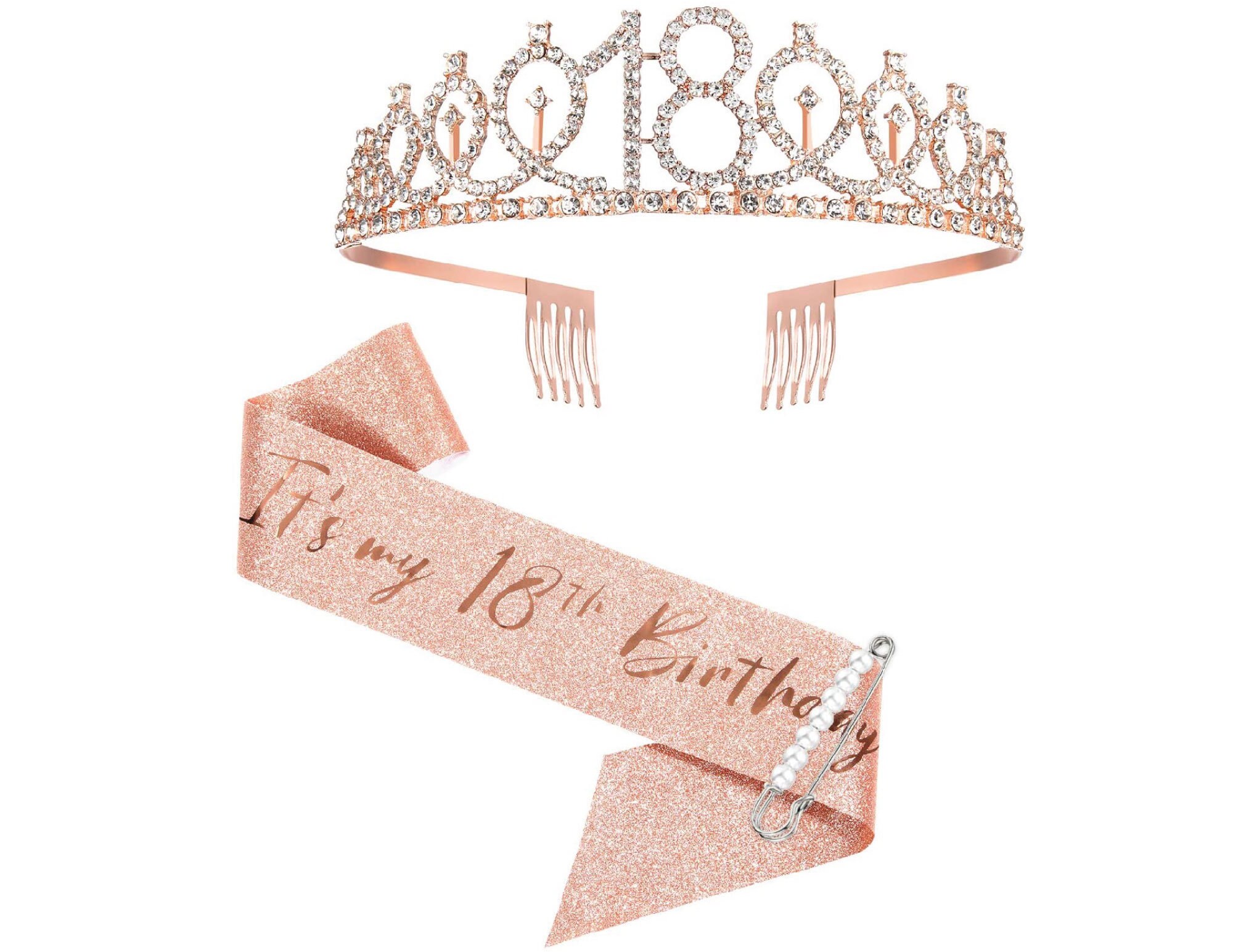 18th Birthday Sash and Tiara for Girls 18 Fabulous Birthday