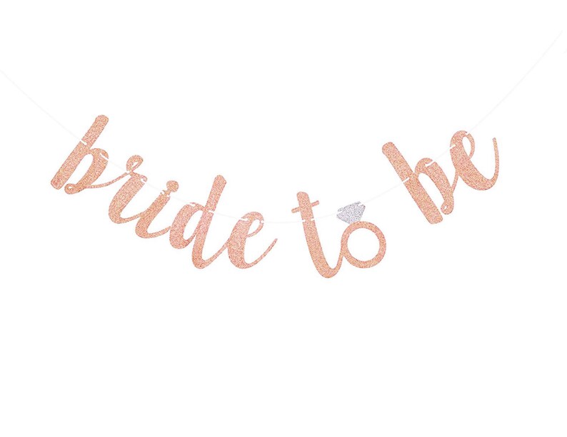 Bachelorette Party Decorations Rose Pink Glittery Bride to Be Banner Bride To Be Banner Bridal Shower Decorations