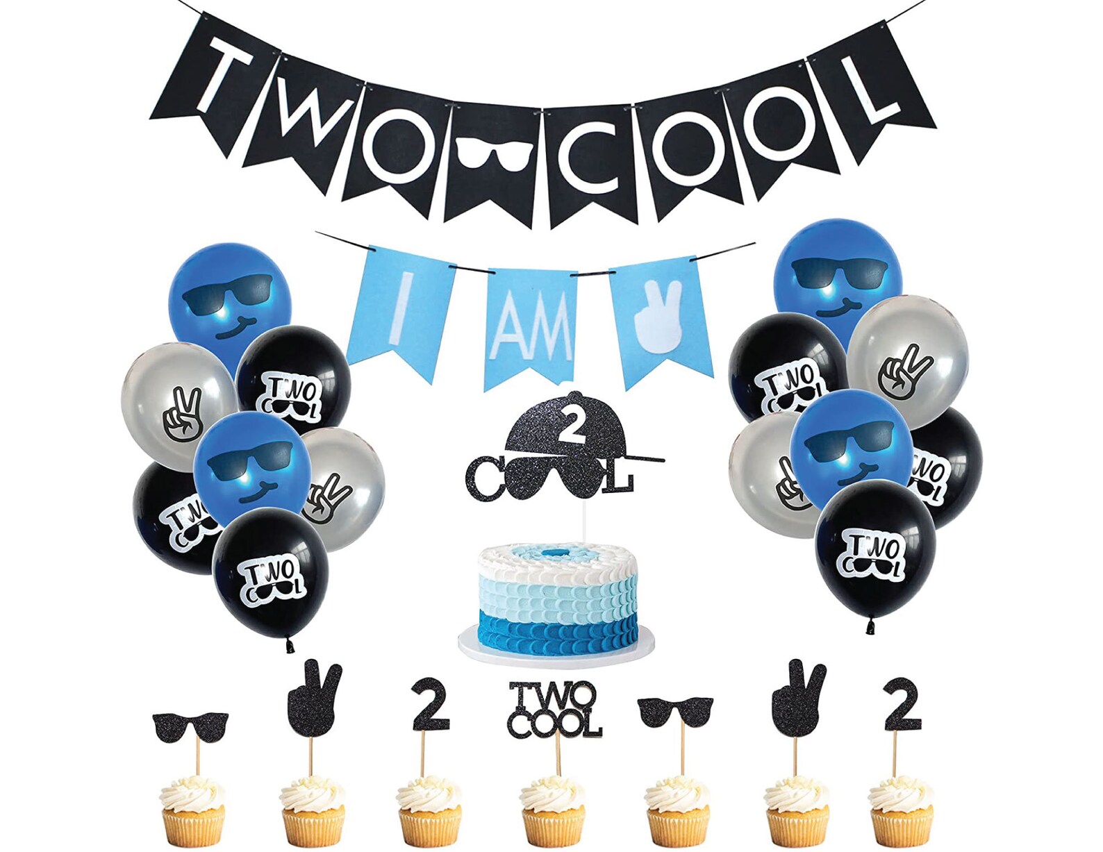 Two Cool TWO COOL Birthday Decoration Two Cool Boys 2nd Birthday Decor - Etsy
