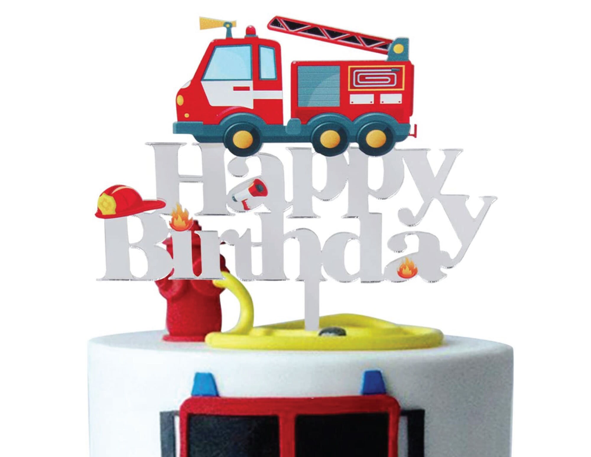 Fire Truck Birthday Decorations, Firefighter Birthday Party, Fireman Birthday, P