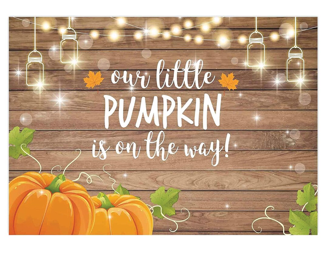 Our Little Pumpkin is on the Way Backdrop, Thanksgiving Fall Little