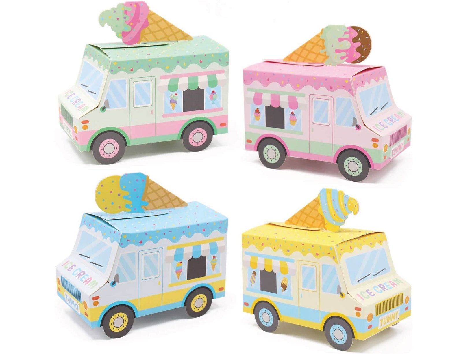 Ice Cream Party Favor Boxes Ice Cream Truck Treat Boxes Ice Etsy
