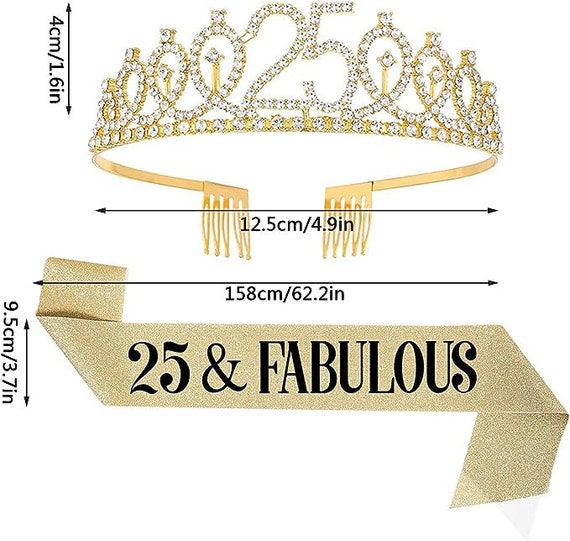 25th birthday discount sash and tiara