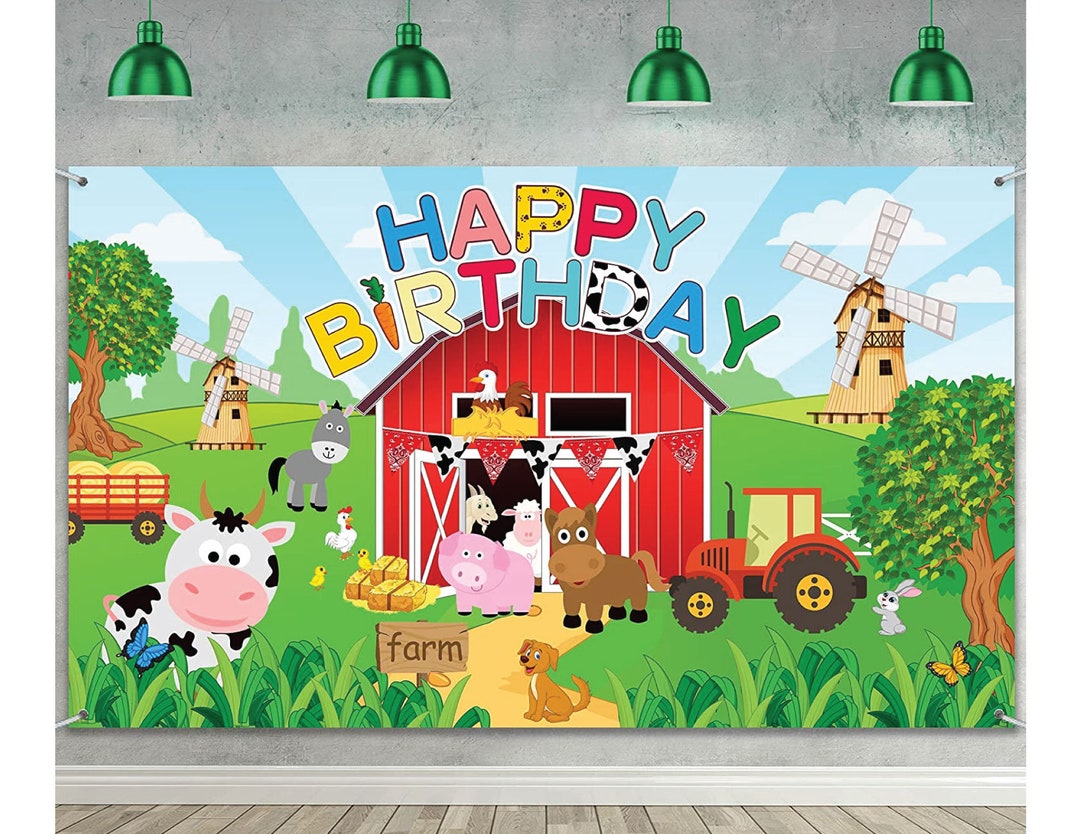 Farm Birthday Backdrop, Farm Animals Barn Backdrop Banner for Farm Birthday Decorations, Farm Animals Background Photo Booth - Etsy farm-birthday-backdrop-farm-animals-barn-backdrop-banner-for-farm-birthday-decorations-farm-animals-background-photo-booth-etsy
