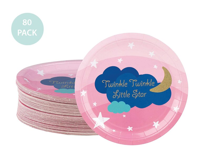 Twinkle Twinkle Little Star Baby Shower Supplies Twinkle Twinkle Little Star Plates 80 Pack Little Star Paper Plates