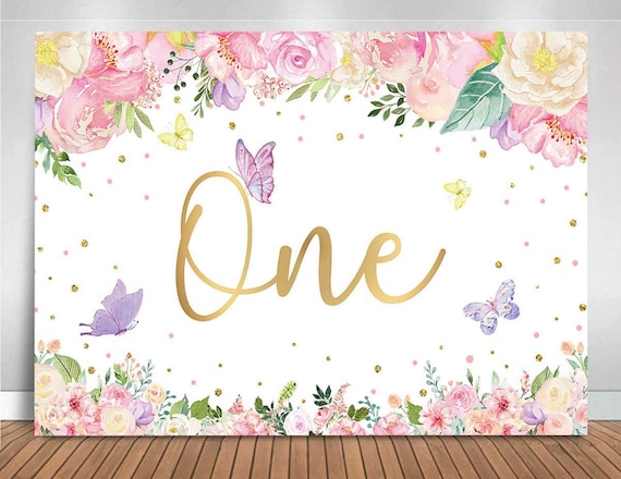 Yeele Schmetterling Babyparty Hintergrund 2x2 M – Lila/rosa Mit Goldpunkten Für Fotos