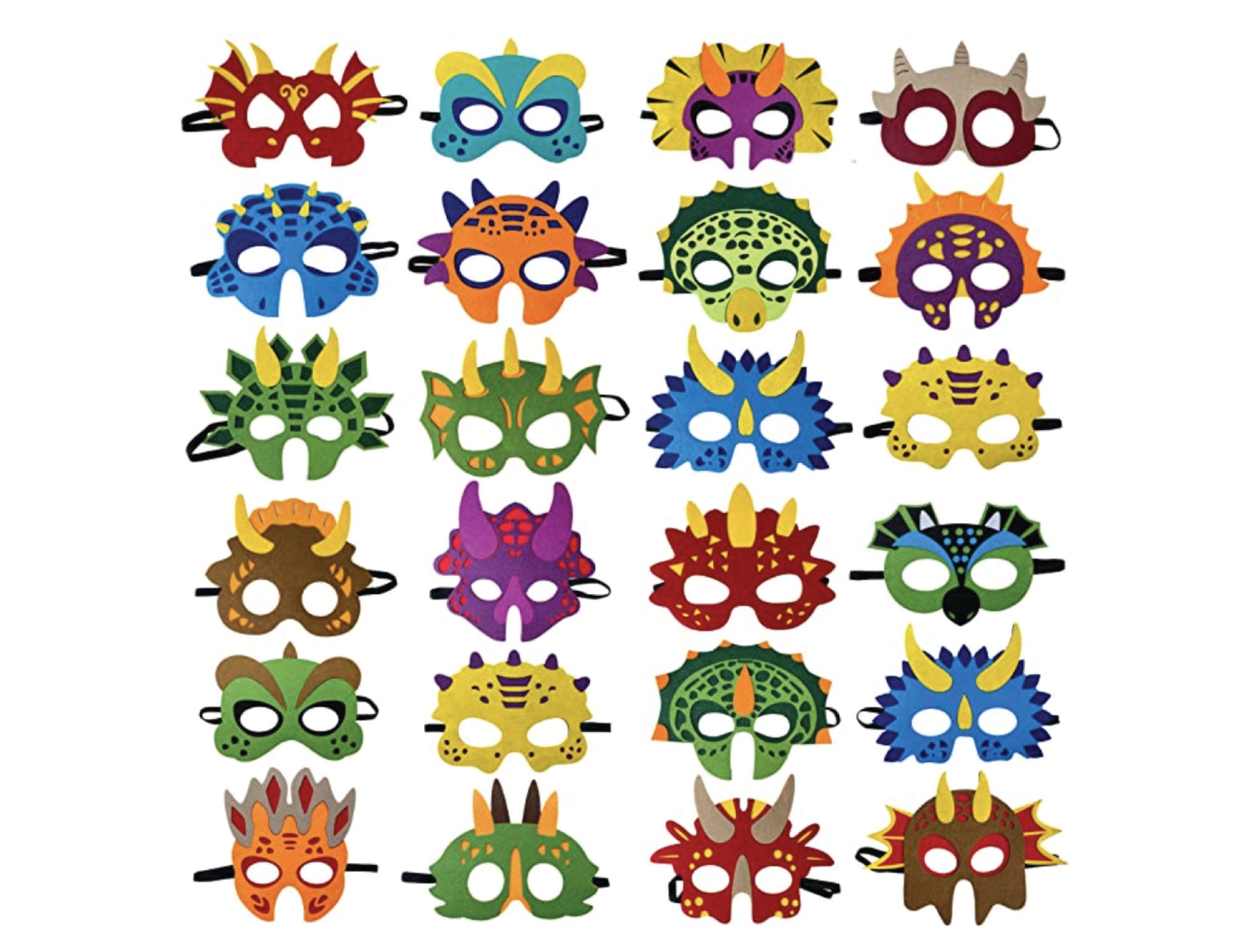 Dinosaur Masks Pack of 24 Dinosaur Party Favors Dinosaur Etsy