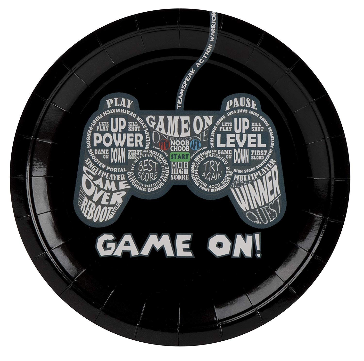 Video Game Party Tableware Serves 24 Video Game Paper Plates Etsy