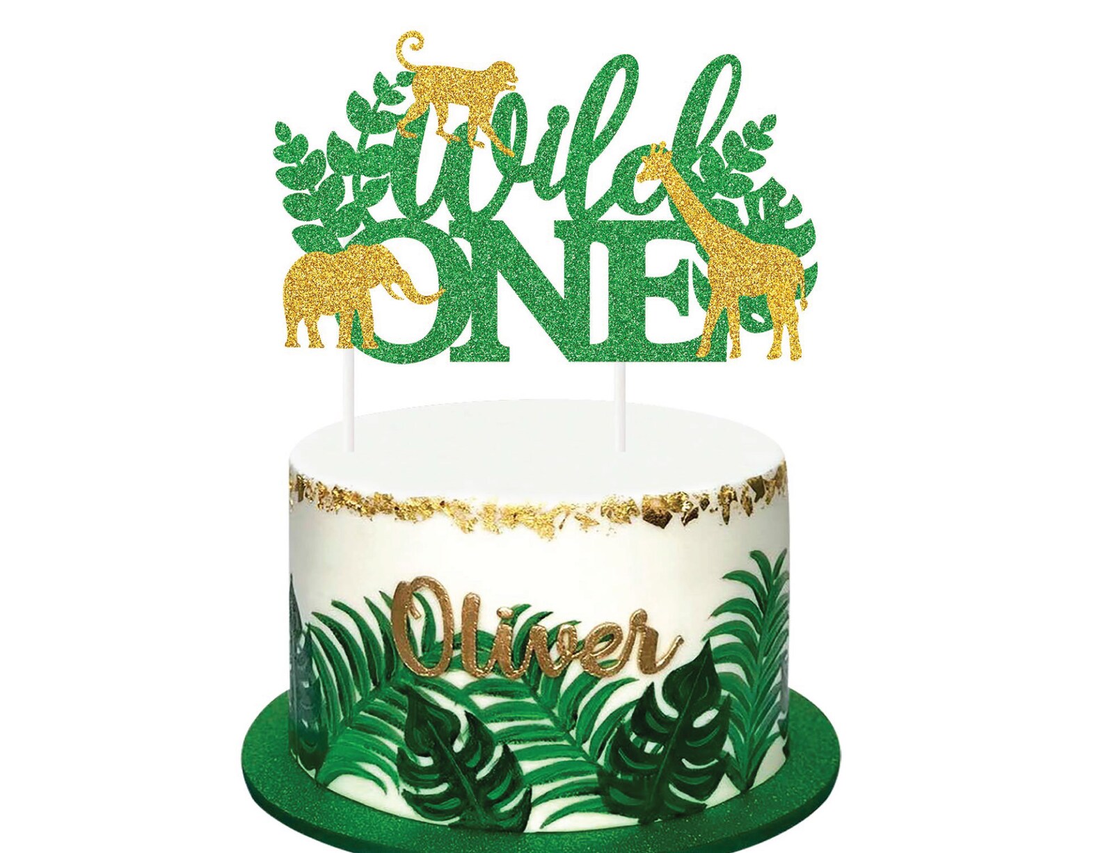 Wild One Cake Topper Jungle Safari Animal 1st Birthday Party ...