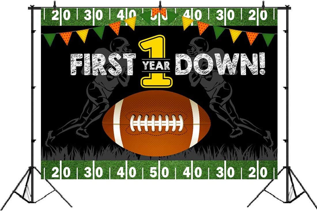 Vofrise Football First Birthday Banner - '1st Year Down' Bunting, Baby Boy Party Decorations - View #9