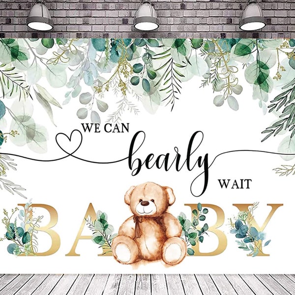 Bearly Can Wait Sage Green Baby Shower Etsy