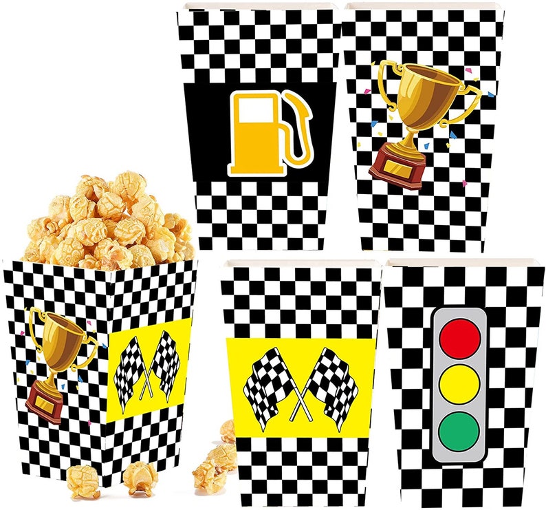 Race Car Fuel Can Popcorn Treat Boxes Racing Birthday Party Etsy