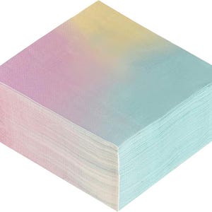 Pastel Rainbow Napkins 150 PCS, Rainbow Paper Napkins For Birthday Baby Shower, Rainbow Unicorn Multicolor Napkins For Birthday Decorations