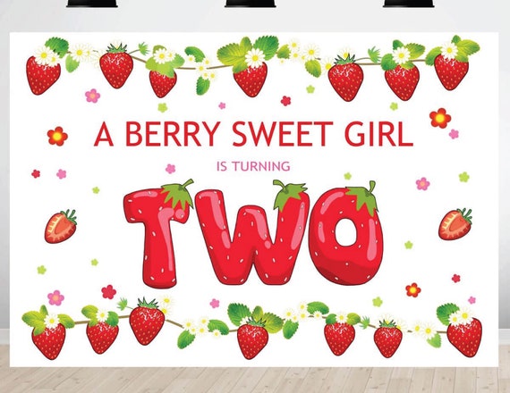 Strawberry Baby Shower Backdrop A Berry Sweet Baby Is on The Way