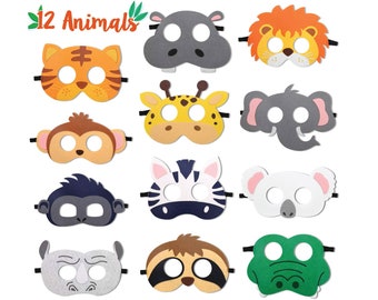 zoo animal mask etsy