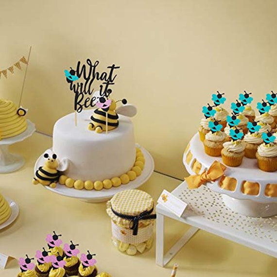 What Will It Bee Cake Topper Bumble Bee Baby Shower Cake Etsy