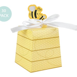Bumble Bee Favor Boxes 30 Pack, Bee Treat bags, Bumble Bee Birthday, Bumble Bee Party Supplies