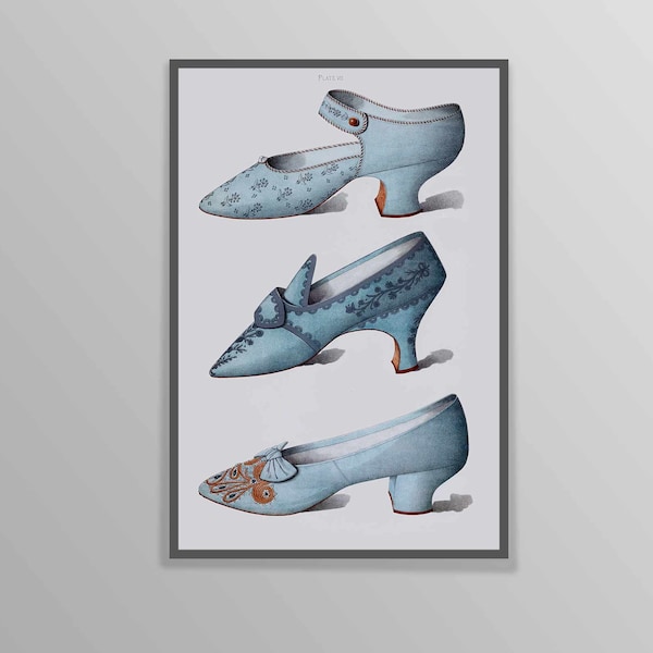 Wall decor SHOE lovers artwork French Ladies dress shoes Fashion collection Designer shoes print on fine art paper