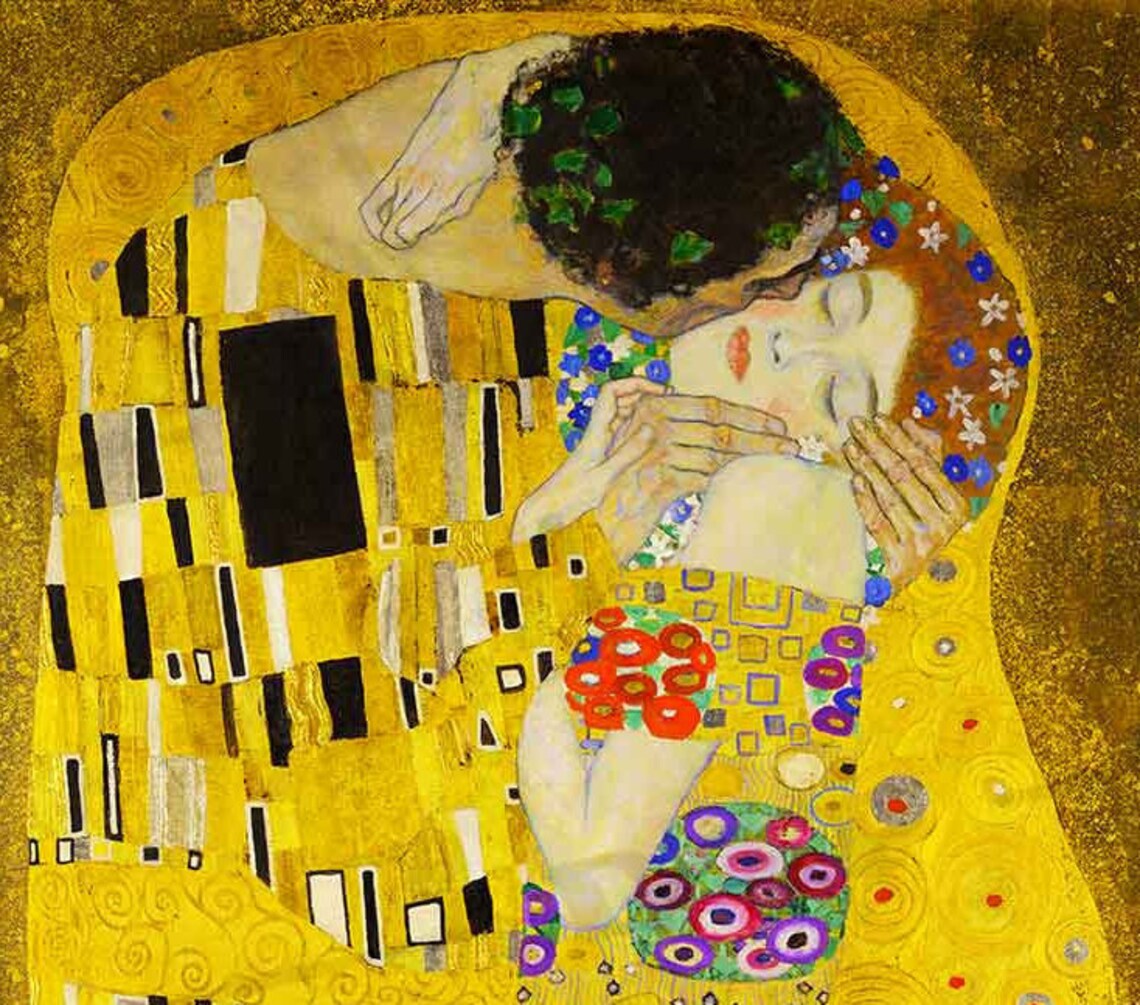 The Kiss Gustav Klimt 1908 Etsy