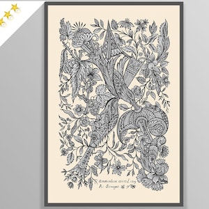 Alexander Senegat textile print, one of seven prints available by C18th designer Alexander Senegat #7