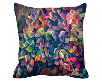 STUNNING outdoor cushions  unique Julie McDowell Hydrangea art pillows Art pillows water resistant and  mildew proof pillows