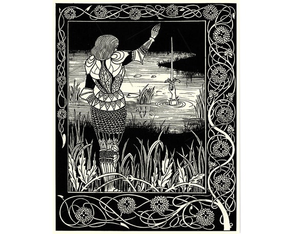 BEARDSLEY オーブリービアズリー　大判『湖の貴婦人テレースとアーサー王』 BEARDSLEY オーブリービアズリー 大判『湖の貴婦人テレースと