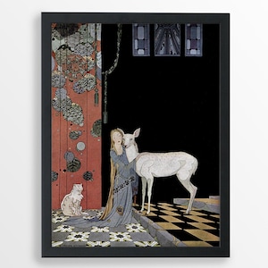 Virginia Sterrett Art deco art  from Old French Fairy Tales  1920 printed onto fine art paper available as a poster too!