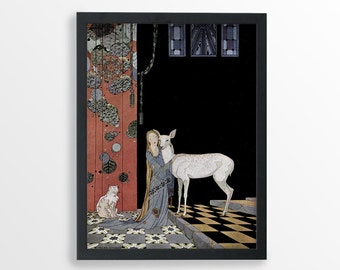 Virginia Sterrett Art deco art  from Old French Fairy Tales  1920 printed onto fine art paper available as a poster too!