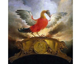 Phoenix rising painting - Dutch art - Cornelis Troost -  18th-century actor and painter - Amsterdam - ready to frame