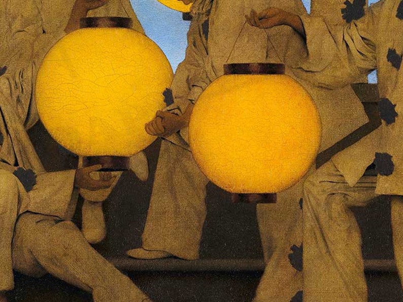 Maxfield Parrish The Lantern Bearers Art Nouveau Gift for