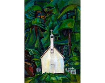 Emily Carr -  "Church in Yuquot Village" Indian Church.