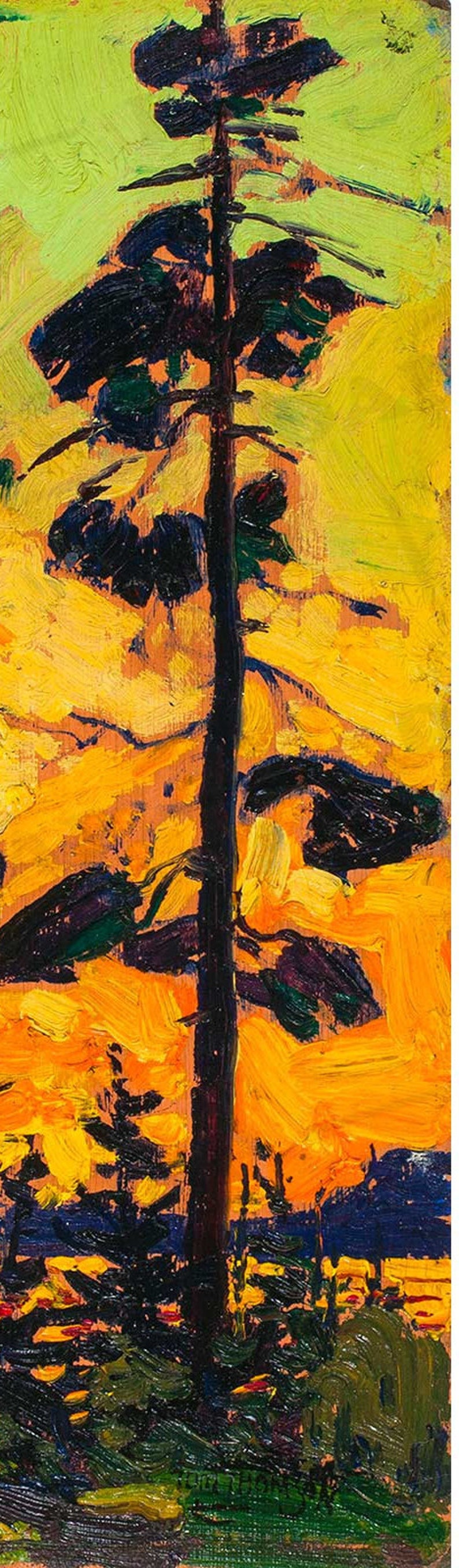 Tom Thomson Print Canadian Art Pine Trees at Sunset 1914 Etsy