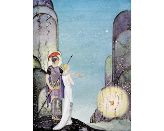 Art deco art Virginia Sterrett  from Tanglewood Tales 1920 Jason and The Golden Fleece printed onto fine art paper